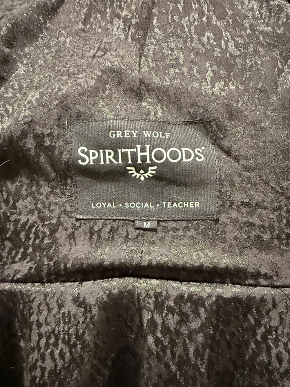 Vintage SPIRITHOODS 2019 Grey Wolf Med Classic Vegan Fur Peacoat Double Breasted - Picture 3 of 17